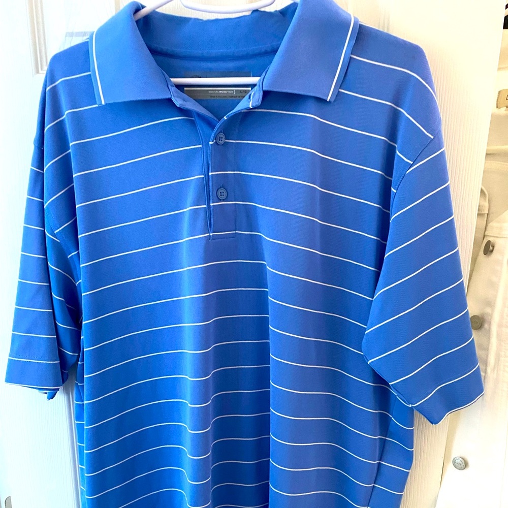 Cutter and Buck DryTec short Sleeve Golf Shirt.  Hackensack CC Logo on Sleeve